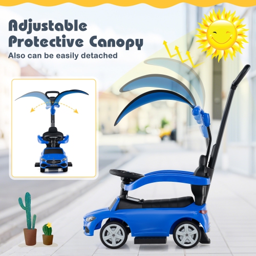 Costway 3 in 1 Ride on Push Car Mercedes Benz Toddler Stroller Sliding Car