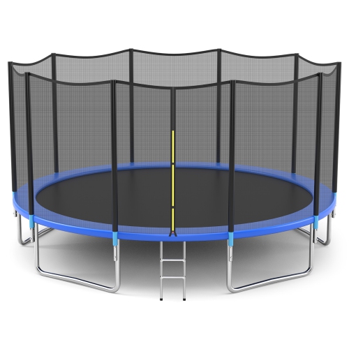 Trampoline Ladder Slide Combo With Wide Platform Safe Trampoline Entry And Exit For Toddlers And Kids