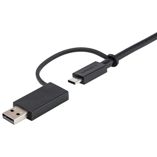 StarTech 1m USB-C to USB-C Cable with USB-A Adapter Dongle (USBCCADP)