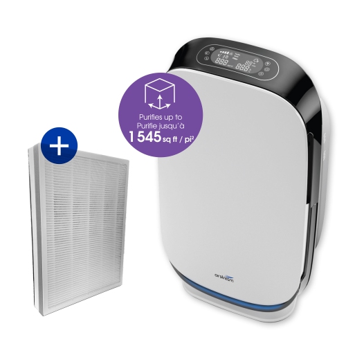 12-month worry-free Combo -Airstream UV Air purifier 510 - UVC / UVV lamp reduce 99.97% of pathogens - HEPA H13 filter - Protection up to 1545 sq. Ft