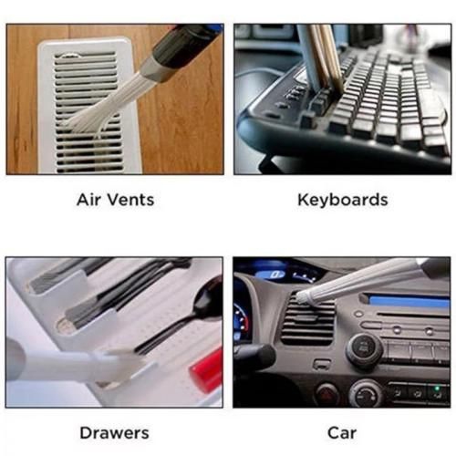 Dust Brush Cleaner Remover - Universal Vacuum Attachment Accessories - Strong Suction Interface Tool for HomeCorners Pets DrawersCar - 2Pack