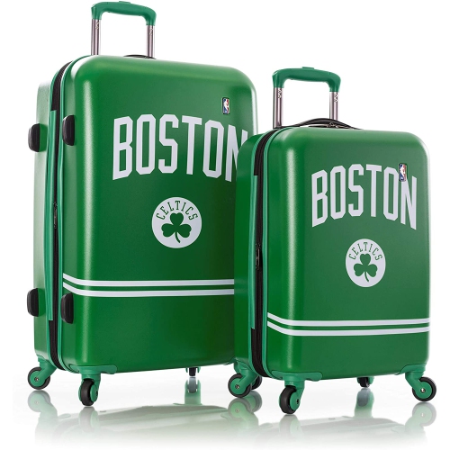 NBA Basketball Boston Celtics Spinner Luggage Set - 2 pcs Carry On Trolley Suitcase