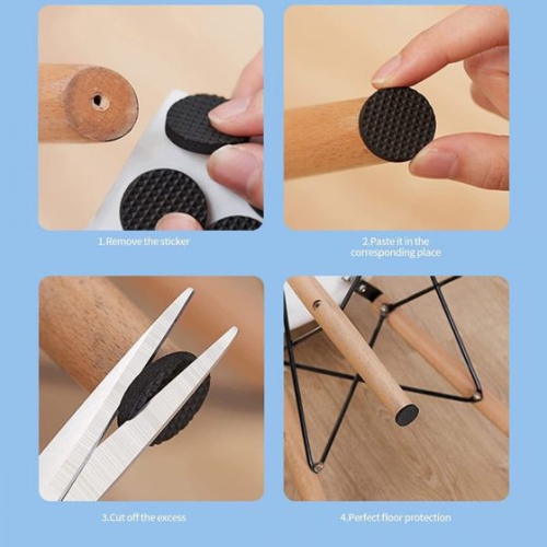 ISTAR Non Slip Felt Furniture Pads Great Furniture Pads Best Furniture Grippers - Rubber Feet - Floor Protectors - Non Skid Pads for Keep in Place