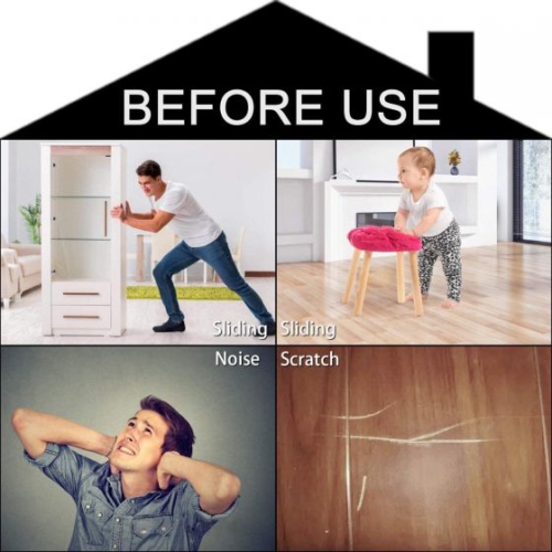 ISTAR Non Slip Felt Furniture Pads Great Furniture Pads Best Furniture Grippers - Rubber Feet - Floor Protectors - Non Skid Pads for Keep in Place