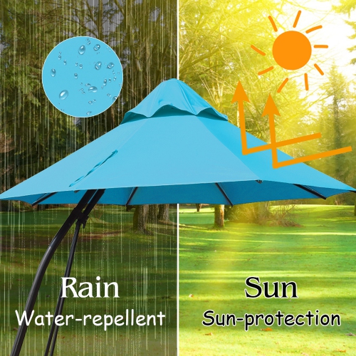 Costway 11FT Outdoor Cantilever Offset Hanging Umbrella w/ Base Wheel