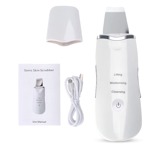 ISTAR Ultrasonic Skin Scrubber Spatula, Blackhead Remover Pore Cleaner with 4 Modes, Facial Scrubber Spatula, Comedones Extractor for Facial Deep