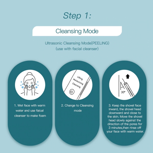 ISTAR Ultrasonic Skin Scrubber Spatula, Blackhead Remover Pore Cleaner with 4 Modes, Facial Scrubber Spatula, Comedones Extractor for Facial Deep