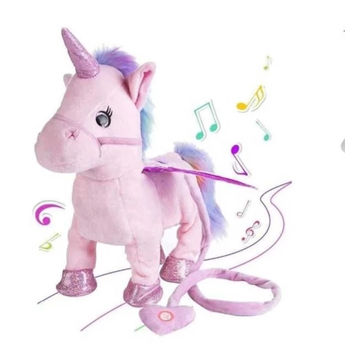 Electronic Pet Unicorn Small Pegasus Stuffed Unicorn,Singing Walking Musical Cute Plush Toys for Toddlers Girls Boys, Kids & Pets Birthday or Christm