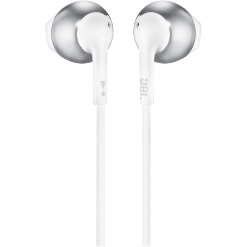 JBL TUNE 205 Wired In-Ear Headphones with Mic - Chrome - OPEN BOX