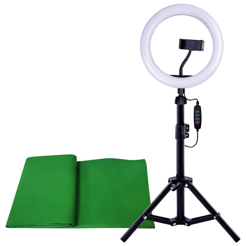 Canal Toys Studio Creator Video Kit with Ring Light, Tripod & Green Screen