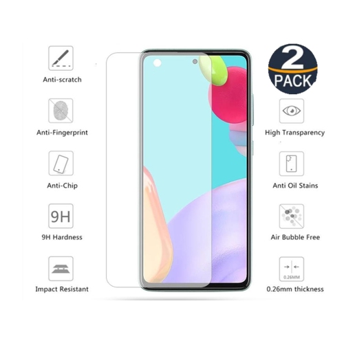 【2 Packs】 CSmart Premium Tempered Glass Screen Protector for Samsung Galaxy A52 4G / 5G