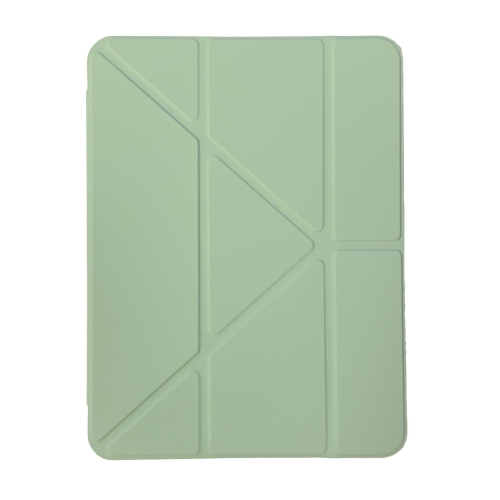 TopSave iPad 10,2 po avec porte-stylet, dos transparent mince à trois volets et étui folio pliable en Y, réveil/veille automatique, vert