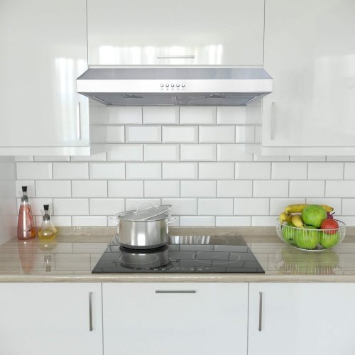 Blue Ocean 30 Inch RH806A 500 CFM Stainless Steel Under Cabinet Kitchen Range Hood with Convertible Duct