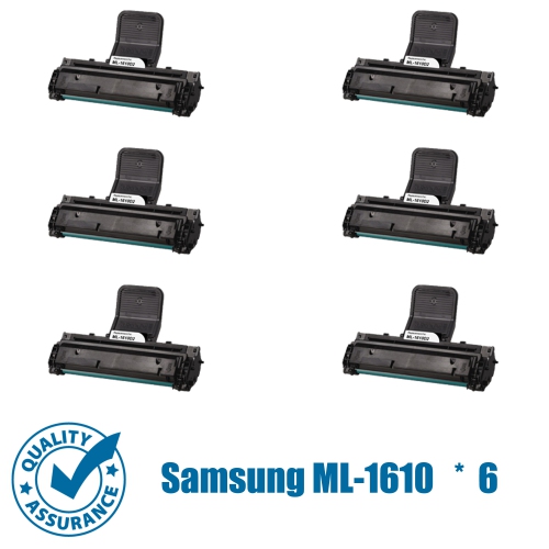 Printer Pro™ 6 Pack Samsung ML-1610D2(ML1610/1610) Compatible Black Toner Cartridge- ML1610/2010/2510/2570/2571/SCX4521F/4321