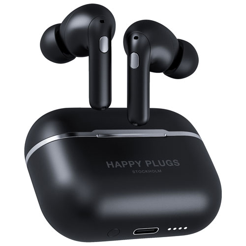 Happy Plugs Air 1 Zen In-Ear Sound Isolating Truly Wireless Headphones - Black