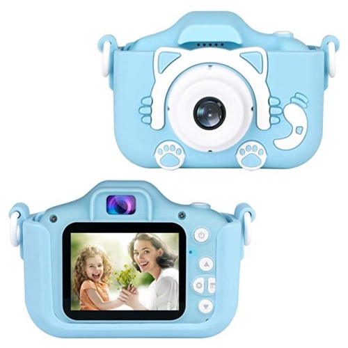 SAMA Kids Camera, Digital Dual Camera 20MP Camcorder Blue