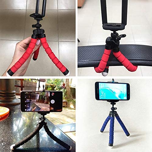 Flexible Mini Phone Tripod Sponge Octopus for Mobile & Camera, Black