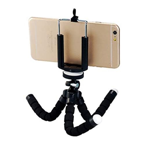 Flexible Mini Phone Tripod Sponge Octopus for Mobile & Camera, Black