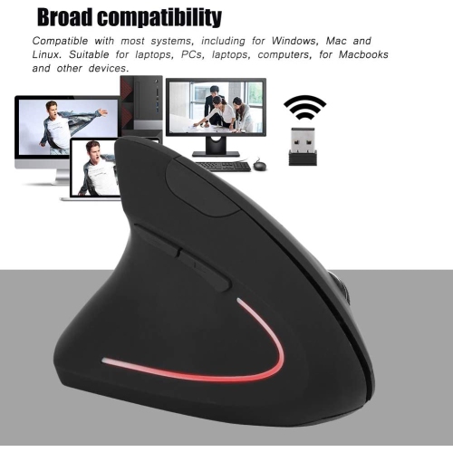 SAMA Wireless Vertical Mouse Left-Handed 2.4GHz USB Ergonomic
