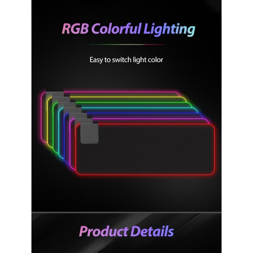 SAMA High quality extended large gaming mouse pads led RGB with 10w wireless charger