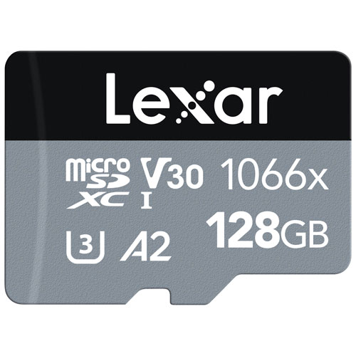 Carte mémoire microSDXC UHS-I Professional 1066x 160 Mo/s 128 Go de Lexar