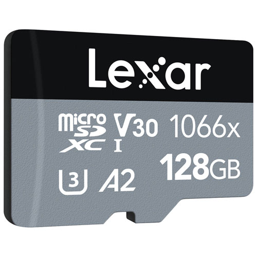 Carte mémoire microSDXC UHS-I Professional 1066x 160 Mo/s 128 Go de Lexar