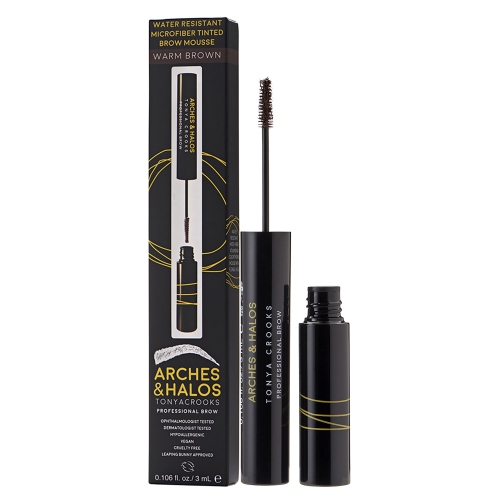 Microfiber Tinted Brow Mousse - Warm Brown by Arches and Halos for Women - 0.106 oz Mousse