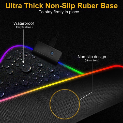 SAMA non-slip waterproof extra large RGB gaming mouse pad LED RGB