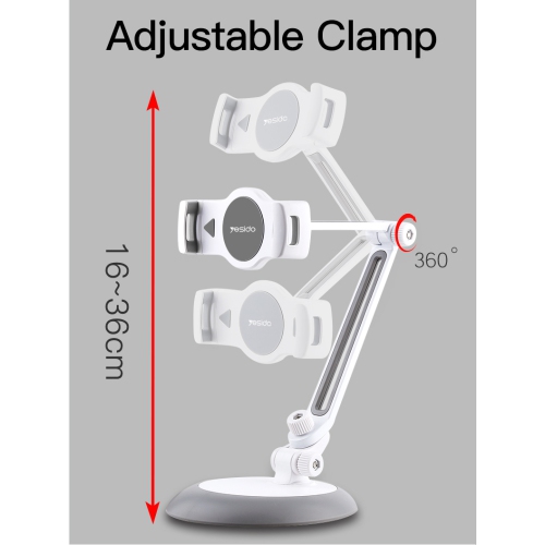 YESIDO C33 | SMART TABLET HOLDER | 360 DEGREE ROTATION | ADJUSTABLE