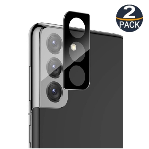【2 Paquets】 Protecteur d'objectif d'appareil photo en verre trempé ultra fin CSmart pour Samsung Galaxy S21 Plus 5G, noir