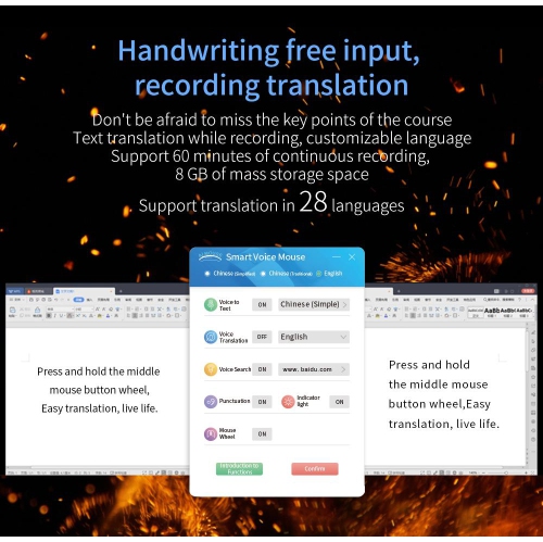 SAMA Intelligent Translation Mouse Blue color