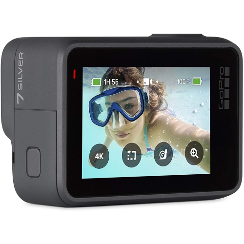 Refurbished (Good) - GoPro HERO7 Silver Waterproof Digital Action Camera with Touch Screen 4K HD Video 12MP Photos