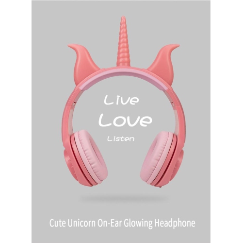 SAMA Kids light up cat ear Headset 3.5mm , Pink
