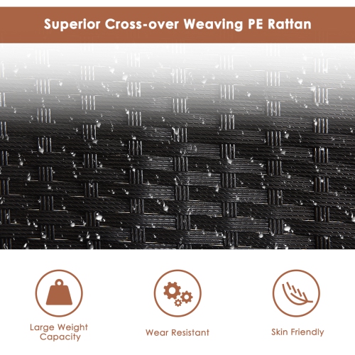 Gymax Patio Adjustable Rattan Recliner Chaise Lounge Chair w/ Cushion Wheels