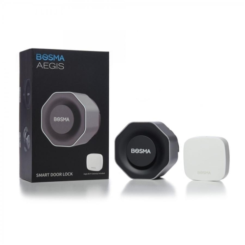 Bosma - Aegis Lock Smart Door Lock with Alert and Remote Control, Black