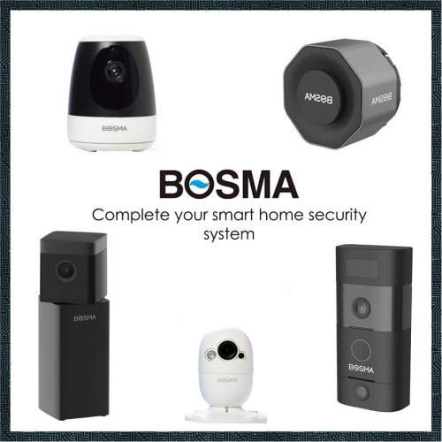 Bosma - Aegis Lock Smart Door Lock with Alert and Remote Control, Black
