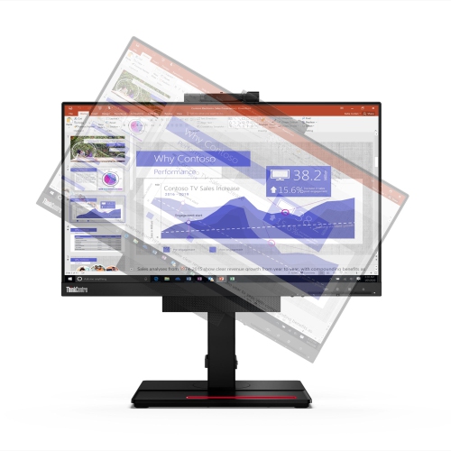 ThinkCentre TIO24Gen 4 21.5-inch WLED FHD- Monitor with Webcam, Speaker and Mic
