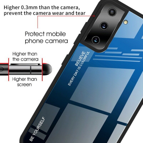 Gradient Tempered Glass Phone Case Cover For SAMSUNG S21