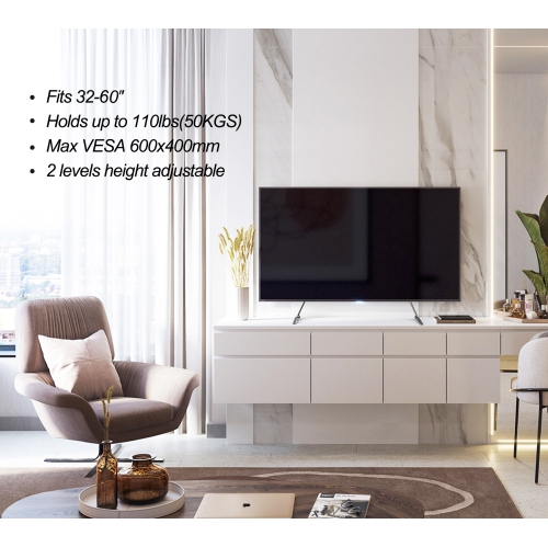 FITUEYES TV Leg for 32 to 60 inch Flat Screen TV Stand Base on Table , MAX VESA 600x400mm