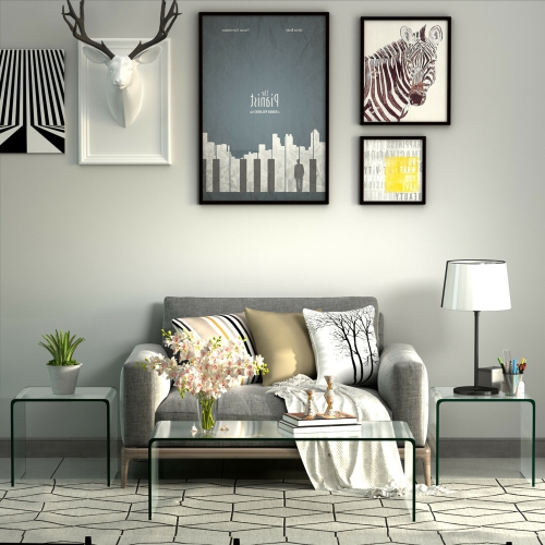 Gymax Tempered Glass End Table Transparent Sofa Side Accent Table Living Room