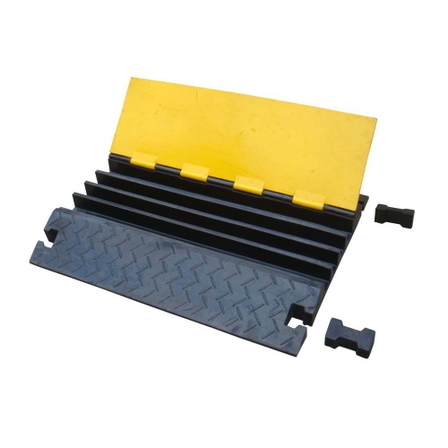 Pyle Cable Safety Protector Cover Ramp/Track, Flip-Open Access Lid, 4 Channels,