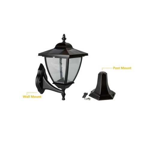 Classy Caps Black Aluminum Eleganté Solar Lamp SML556