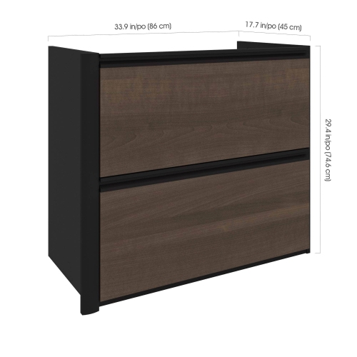 Connexion Add-On Lateral File Cabinet - Antigua & Black