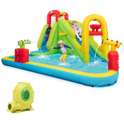 Costway Inflatable Water Slide Kids Bounce House w/480w Blower