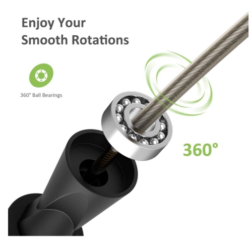 Letsfit JR01 Adjustable Jump Rope with Foam Handles - Blue