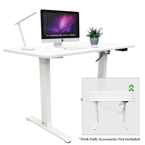 Boost Industries FS-MD47-WH Floor Standing Motorized Height Adjustable Office Desk