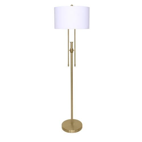 52-61.5" Adjustable Metal Brushed Gold Floor Lamp | Best Buy Canada