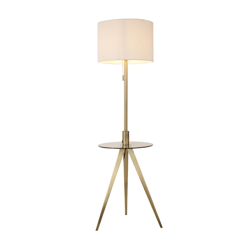60 Brushed Gold Metal Tripod Floor Lamp With Glass Tray And Usb Best Canada 60 Brushed Gold Metal Tripod Floor, Floor Lamp With Glass Tray