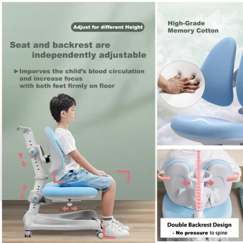 Minifinker Ensemble de chaise de bureau - Bureau pour enfants à