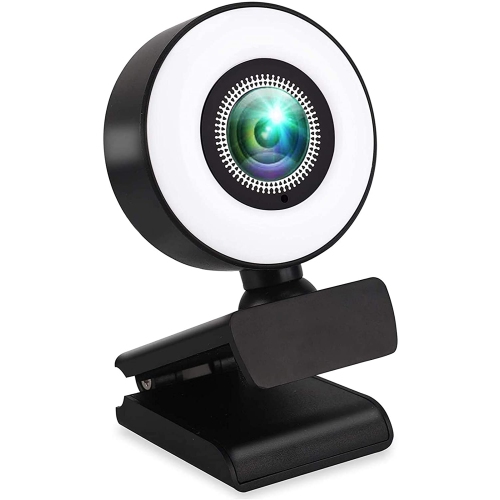 Computer Camera USB HD 720P Web Camera Clip-on Webcam Desktop Vedio Calling Digital with Mic LED Light for Desktop PC Laptop 